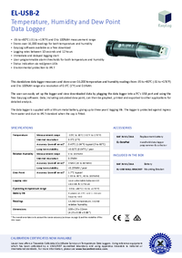 Thumbnail of document Data Sheet - EL-USB-2 Temperature & Humidity Data Logger